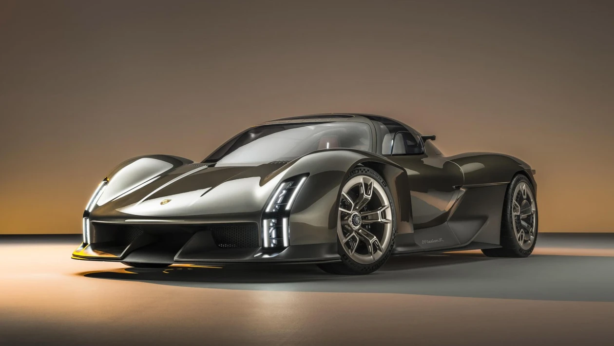 Porsche Mission X reveal studio