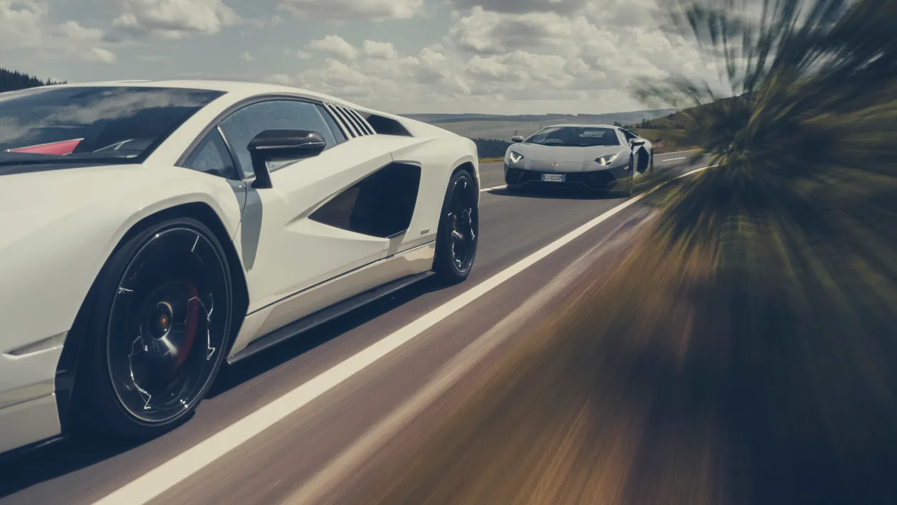 Lamborghini Aventador Ultimae and Lamborghini Countach